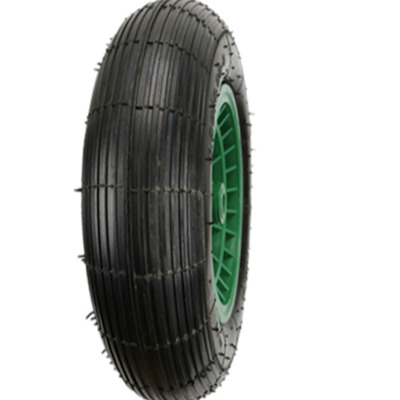 Building Material Shops Wheel Barrow Wheel Pneumatic Rubber Tire 4.00-8 With Plastic Rim