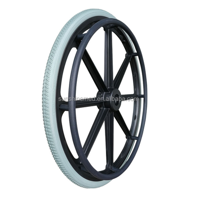 Height Adjustable Wheelchair Spare Parts Mag Wheels With Handrim Components Wheel With Pneumatic Tires SPMW01