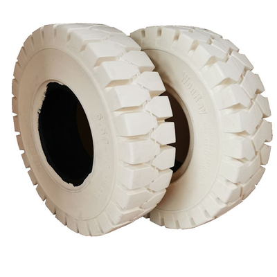Hotels Quality Supplier 3 Layers White Forklift Solid Tire Higher Wear Resistance Performance