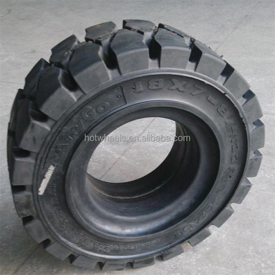 ANYGO Industry Brand 18x7-8 XZ01 Forklift Solid Tires, Pneumatic Solid Tire, Solid Resilient Tires